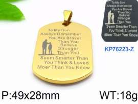 Stainless Steel Gold-plating Pendant