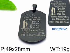 Stainless Steel Black-plating Pendant