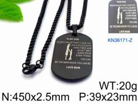 Stainless Steel Black-plating Necklace