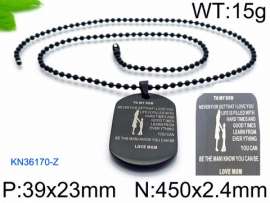 Stainless Steel Black-plating Necklace