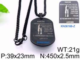 Stainless Steel Black-plating Necklace