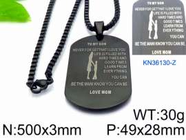 Stainless Steel Black-plating Necklace
