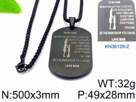 Stainless Steel Black-plating Necklace