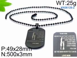 Stainless Steel Black-plating Necklace