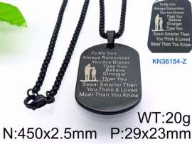 Stainless Steel Black-plating Necklace
