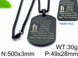 Stainless Steel Black-plating Necklace