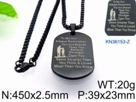Stainless Steel Black-plating Necklace