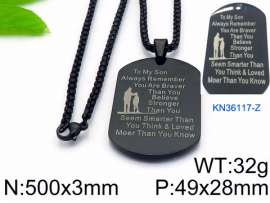 Stainless Steel Black-plating Necklace