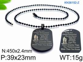 Stainless Steel Black-plating Necklace