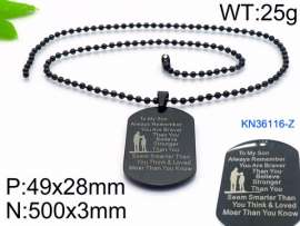 Stainless Steel Black-plating Necklace