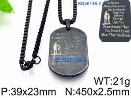 Stainless Steel Black-plating Necklace