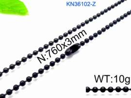 Stainless Steel Black-plating Necklace