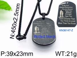 Stainless Steel Black-plating Necklace