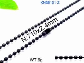 Stainless Steel Black-plating Necklace