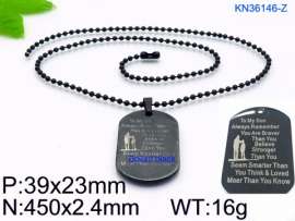Stainless Steel Black-plating Necklace