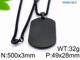 Stainless Steel Black-plating Necklace
