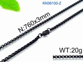 Stainless Steel Black-plating Necklace