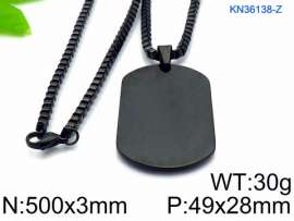Stainless Steel Black-plating Necklace