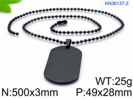 Stainless Steel Black-plating Necklace