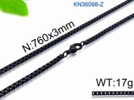 Stainless Steel Black-plating Necklace