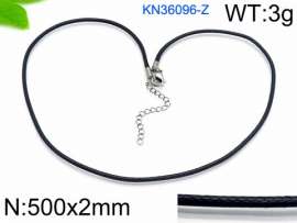 Stainless Steel Clasp with Fabric Cord