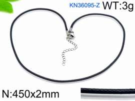 Stainless Steel Clasp with Fabric Cord