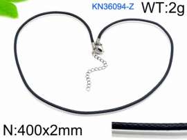 Stainless Steel Clasp with Fabric Cord