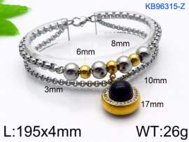 Stainless Steel Stone Bracelet