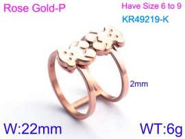 Stainless Steel Rose Gold-plating Ring