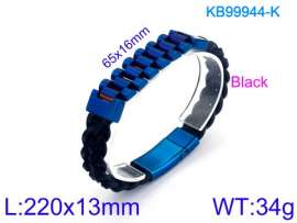 Stainless Steel Leather Bracelet