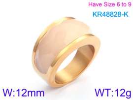 Stainless Steel Stone&Crystal Ring