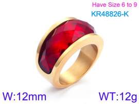 Stainless Steel Stone&Crystal Ring