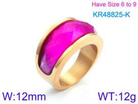 Stainless Steel Stone&Crystal Ring