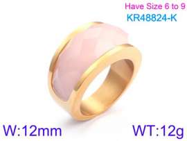 Stainless Steel Stone&Crystal Ring