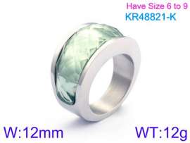 Stainless Steel Stone&Crystal Ring