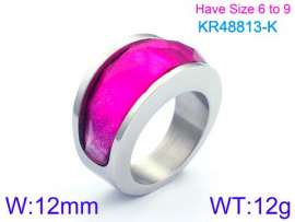 Stainless Steel Stone&Crystal Ring