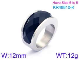Stainless Steel Stone&Crystal Ring