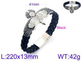 Stainless Steel Leather Bracelet