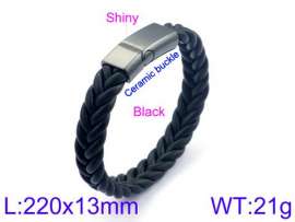 Stainless Steel Leather Bracelet