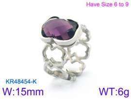 Stainless Steel Stone&Crystal Ring