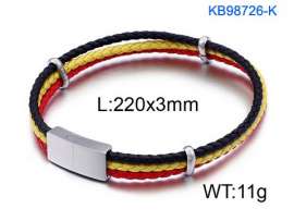 Stainless Steel Leather Bracelet