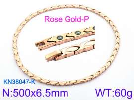 SS Rose Gold-Plating Necklace