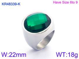 Stainless Steel Stone&Crystal Ring