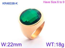 Stainless Steel Stone&Crystal Ring