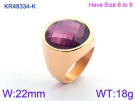 Stainless Steel Stone&Crystal Ring