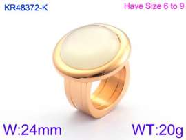 Stainless Steel Stone&Crystal Ring