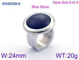 Stainless Steel Stone&Crystal Ring