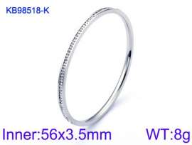 Stainless Steel Stone Bangle