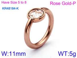 Stainless Steel Rose Gold-plating Ring