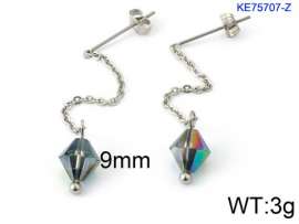 Stainless Steel Stone&Crystal Earring